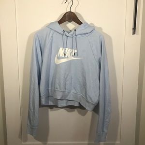 Nike Light Blue Cropped Sweatshirt